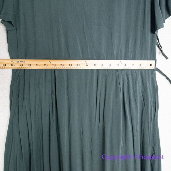 New! City Chic Fiesta Fun Maxi Dress in olive jungle green, plus size 16 - Picture 11 of 16